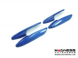 Alfa Romeo Stelvio Interior Door Handle Trim Set - Carbon Fiber - Blue Candy Alfa Romeo Stelvio Interior Door Handle Trim Set - Carbon Fiber - Blue Candy